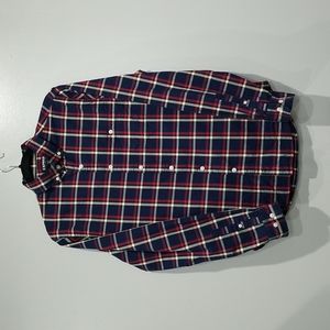 WORN TWICE EUC Express Casual Plaid Shirt sz Small